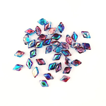 Matubo GEMDUO Dark Violet Summer Rainbow beads