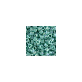 DB166 Opaque Turquoise AB Miyuki Delica Beads Size 11