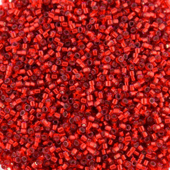 DB602 Silver Lined Red Miyuki Delica Beads Size 11