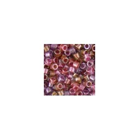 DB982 Lined Purple/Salmon Mix Miyuki Delica Beads Size 11