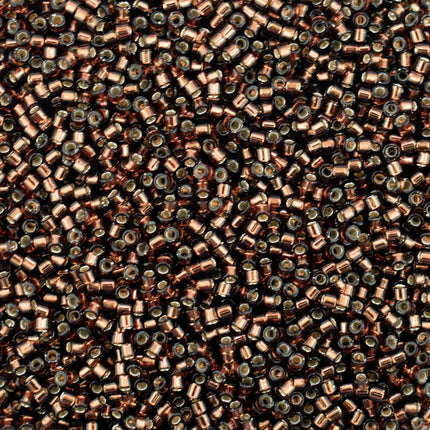 DB150 silver lined brown miyuki delica beads