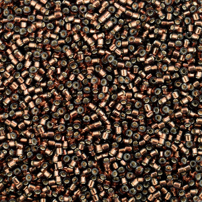 DB150 silver lined brown miyuki delica beads