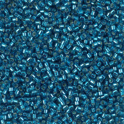 Miyuki Delica Size 11 DB608 Silver Lined Blue Zircon