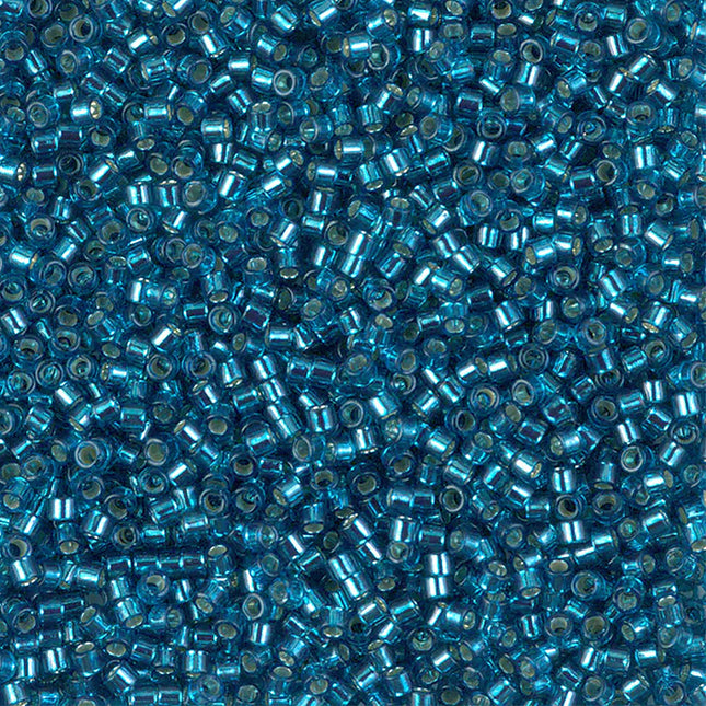Miyuki Delica Size 11 DB608 Silver Lined Blue Zircon