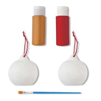 docrafts create christmas ceramic bauble painting kit contents