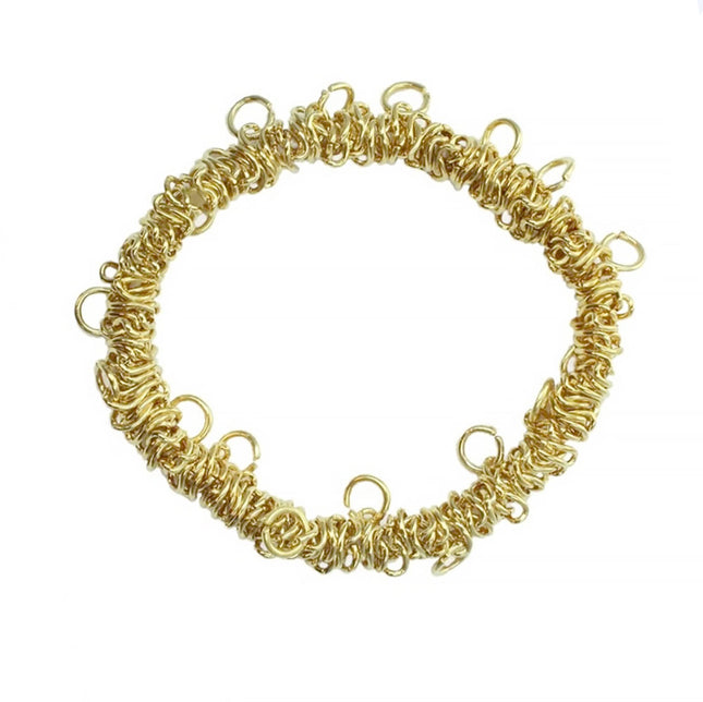 Elasticated Charm Bracelet gold plated