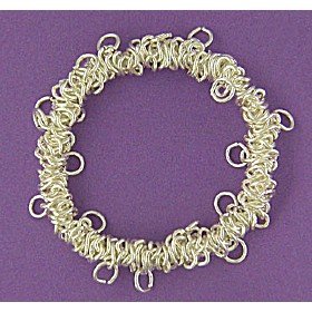 Elasticated Charm Bracelet Silver Plated