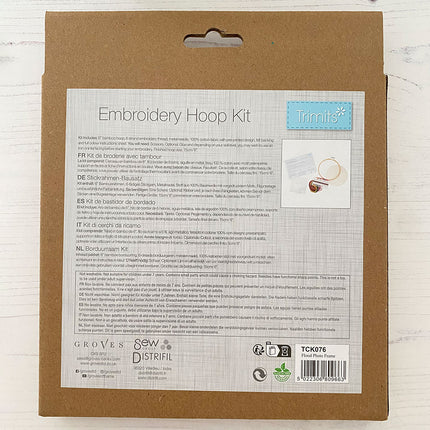 Trimits Floral Photo Frame Embroidery Hoop Kit