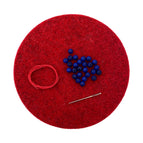 Red with Blue Beads