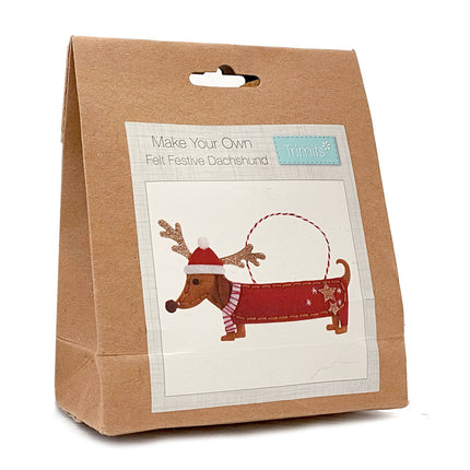 Make Your Own Felt Festive Dachshund packaging