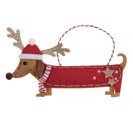 Make Your Own Felt Festive Dachshund example