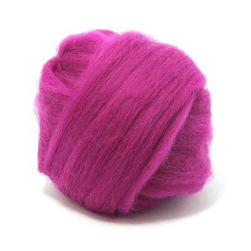Fuchsia 20g Felt Merino Roving