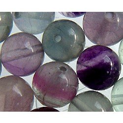 4mm Round Fluorite Semi-Precious Beads