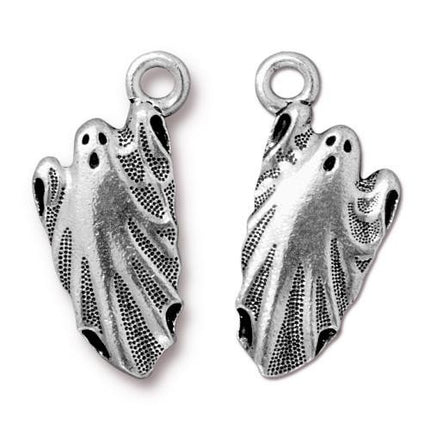 Ghost Charm Antique Silver