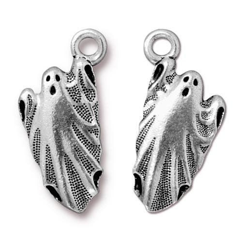 Ghost Charm Antique Silver