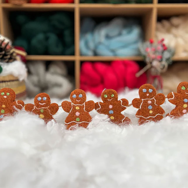Gingerbread Kids Needle Felting kit example