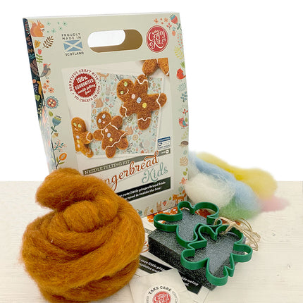 Gingerbread Kids Needle Felting Kit