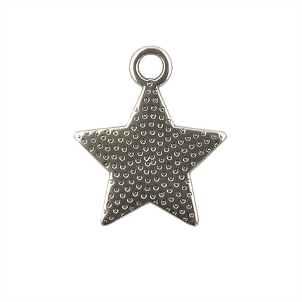 17mm Blue Enamelled Star Pendant Charm back