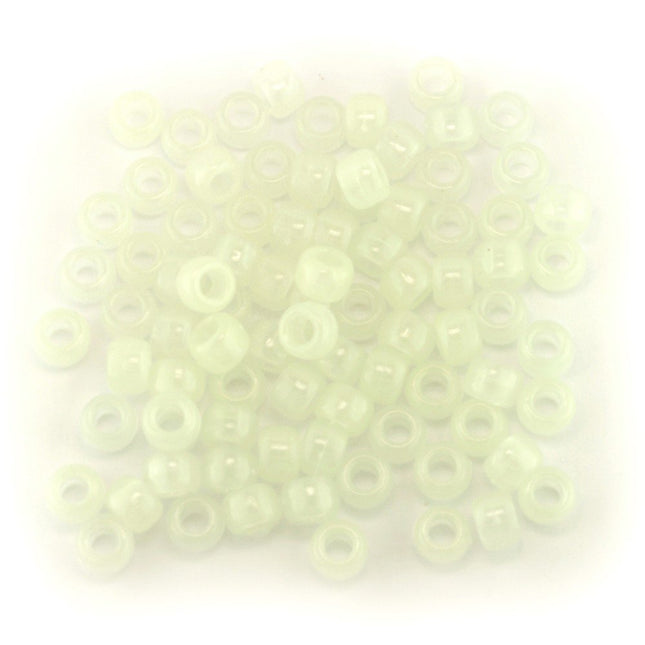Glow In The Dark Plastic Pony Bead Natural