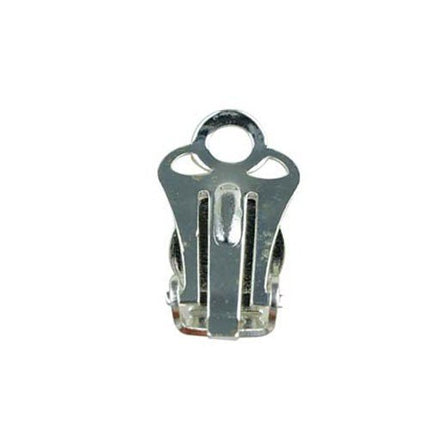 Ear Clip Flat Pad Silver Plated
