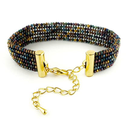13mm Gold Plated Slide Connector on a beaded bracelet