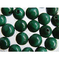 6mm Round Malachite Semi-Precious Beads