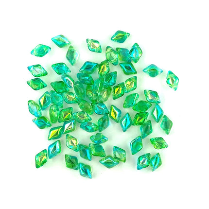 Matubo GEMDUO Green Summer Rainbow beads