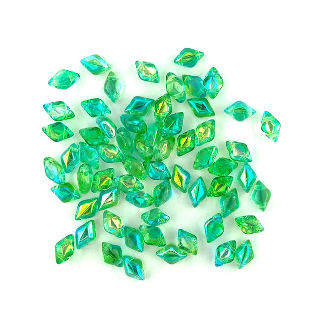 Matubo GEMDUO Green Summer Rainbow beads