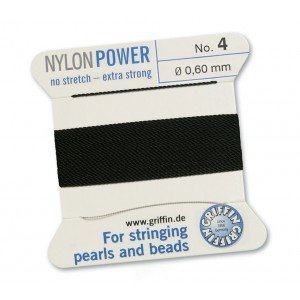 Griffin Black Power Cord No.4 w/ needle 2m