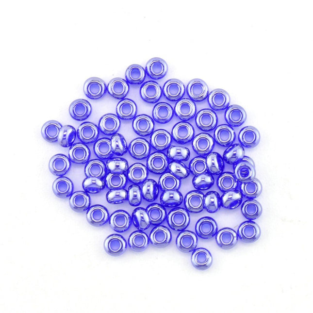 Size 11/0 Seed Beads 6790 Iridescent Silver Blue/Heamatite
