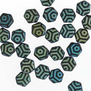Czech glass honeycomb beads