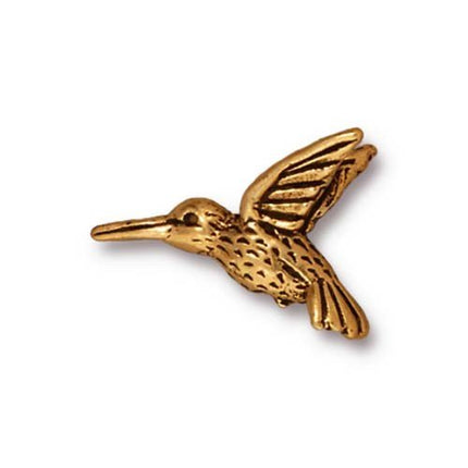 Hummingbird Bead Antique Gold
