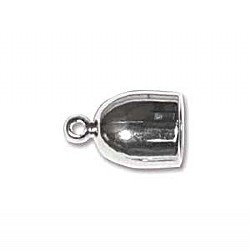 6mm Bullet End Cap Silver Plated