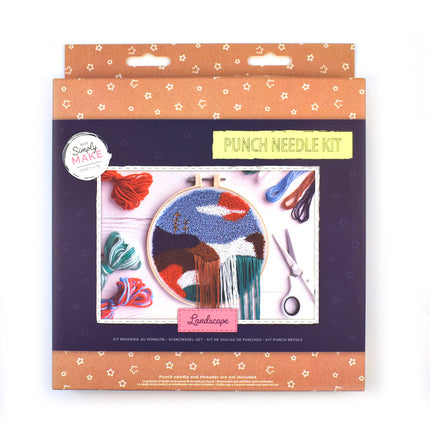 Punch Needle Kit Landscape in a Hoop