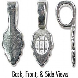 Silver Plated Glue On Large Pendant Bail