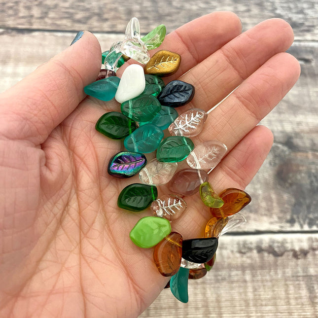 Czech Glass Leaf Beads