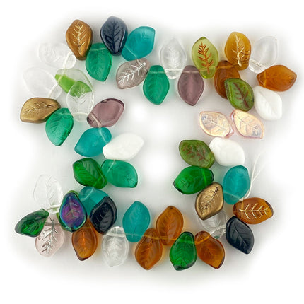 Czech Glass Leaf Beads
