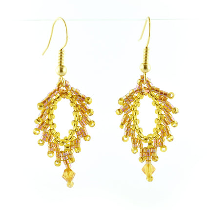 Leaf Earrings Kit – Autumn – St. Petersburg Stitch
