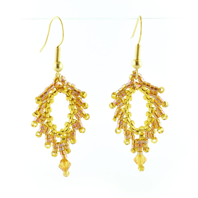 Leaf Earrings Kit – Autumn – St. Petersburg Stitch