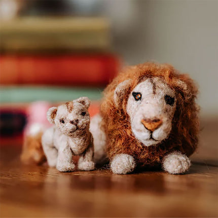 Lion & Cub needle felting kit examples