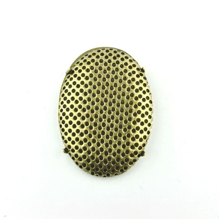 Oval Sieve Cabochon 45mm x 32mm Antique Gold*