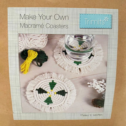 Make Your Own Macrame coasters close up