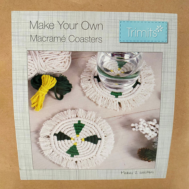 Make Your Own Macrame coasters close up