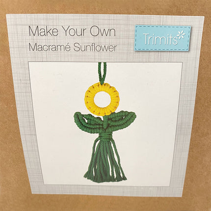 Make Your Own Macrame sunflower close up
