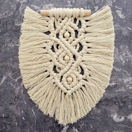 Make Your Own Macrame Feather Kit finished example