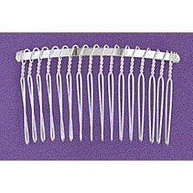 Wrapped Hair Comb Silver Plated