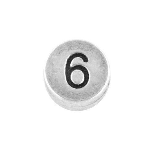 Round metal letter bead 6