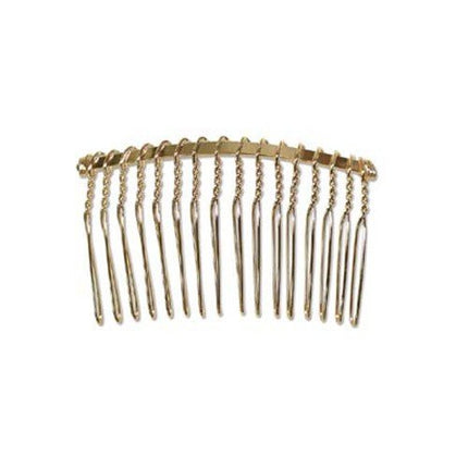 Wrapped Hair Comb Gold Plated