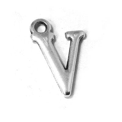 Metal Letter V Pendant Charm
