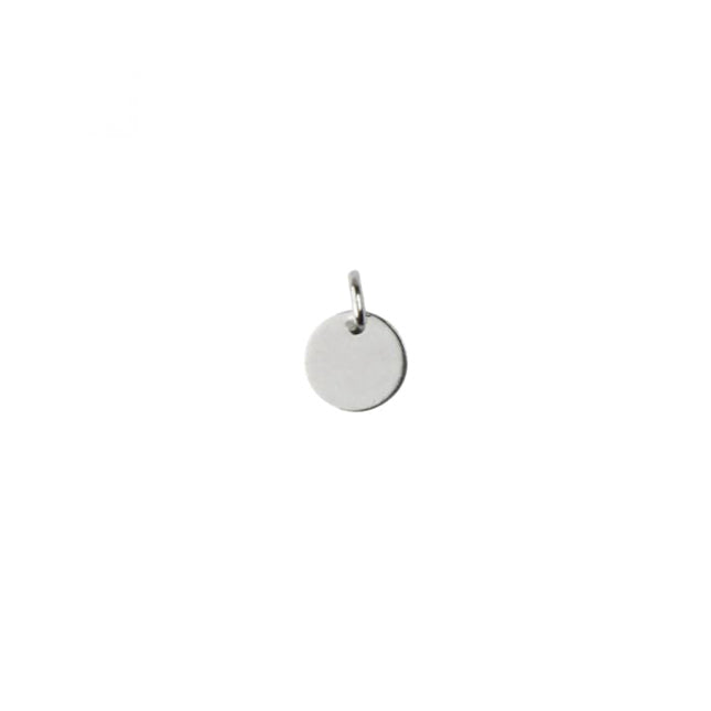 Sterling silver mini disk charm